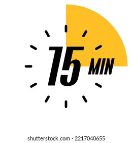 Timer,clock symbol,concept of time, illustration vector,15 minutes timer.