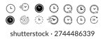 Timers clock icon set. Stopwatch symbol. countdown Timer vector illustration