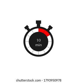 Timer-Symbol auf weißem Hintergrund. Einzige Vektorelemente. Stoppt das Uhrensymbol. Zähler-Zähler für den Vektor-Countdown-Kreis Schnelles Symbol. Circle Pfeil Symbol.