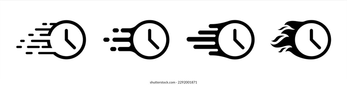 Timers icon set on transparent background. Stopwatch symbol. countdown Timer. Flat icon.