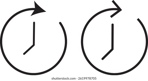 Timers icon set on transparent background. Timer symbol. Outline stopwatch icon.interface elements isolated on white background.
