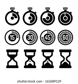 Timers icons set