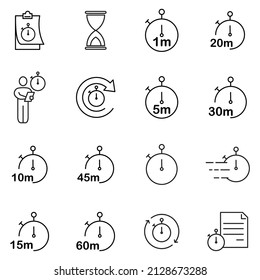 timers icons set. timers pack symbol vector elements for infographic web