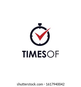 Times of logo simple modern clock
