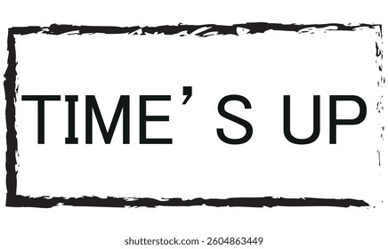 Time's up logo template. Clock logo design. Time and watch vector icon. Timer symbol. Flat design. 