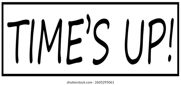 Time's up logo template. Clock logo design. Time and watch vector icon. Timer symbol. Flat design. 