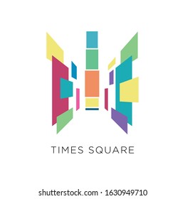 Times Square logo icon vector.