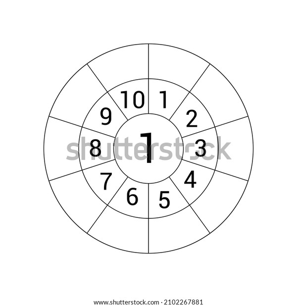 Times Table Target Circle Worksheet Multiplication Stock Vector ...