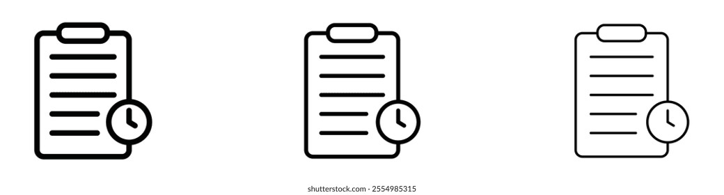 Timesheet icons in tree different stroke sizes