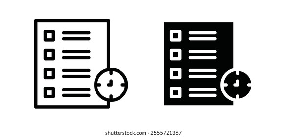Timesheet icons for web ui designs