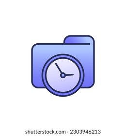 parte de horas, icono de tiempo de seguimiento con esquema