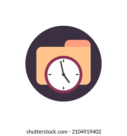 timesheet, tracking time vector flat icon