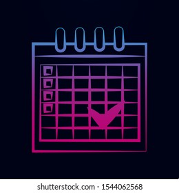 Timestamp in calendar sketch nolan icon. Simple thin line, outline vector of wedding icons for ui and ux, website or mobile application