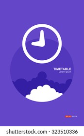 Timetable, Agent, meaning, symbols, logos, trademarks, Vector eps 10