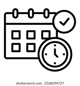 Timetable Icon Element For Design