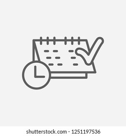 Timetable icon line symbol. Isolated vector illustration of  icon sign concept for your web site mobile app logo UI design.