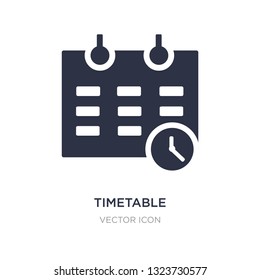 timetable icon on white background. Simple element illustration from UI concept. timetable sign icon symbol design.
