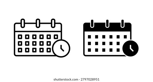 Timetable icon set. Vector EPS 10.