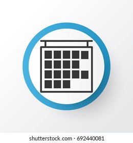 Timetable Icon Symbol. Premium Quality Isolated Departure Information Element In Trendy Style.