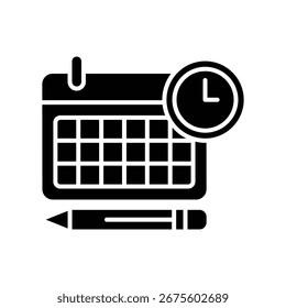 timetable icon vector design template simple and clean