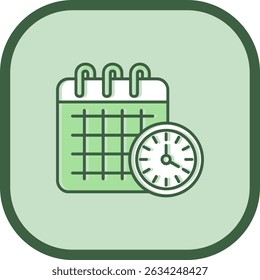 Projeto de ícone de vetor de linha do cronograma