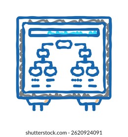 timetable soccer doodle icon sketch vector. timetable soccer sign. isolated symbol illustration