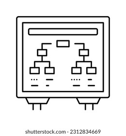 timetable soccer line icon vector. timetable soccer sign. isolated contour symbol black illustration