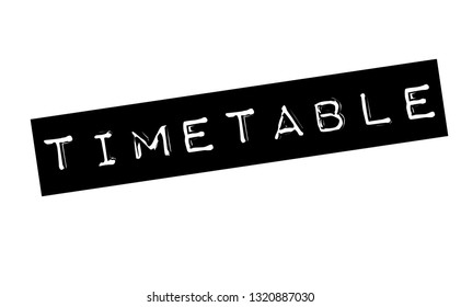 timetable stamp on white background. Sign, label, sticker.