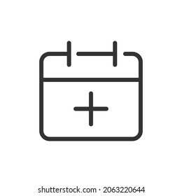 Timetable thin line icon. Symbol in trendy outline style. Premium design for web and apps. Perfect for UI. 