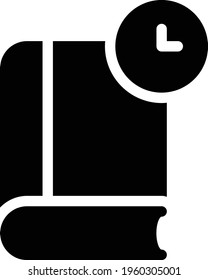 timetable vector glyph flat icon