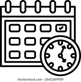 Timetable vector icon. Can be used for printing, mobile and web applications.