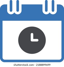 Zeitplan Vektorgrafik auf transparentem Hintergrund. Hochwertige Symbole. Glyphen Vektorsymbole für Konzept und Grafikdesign. 
