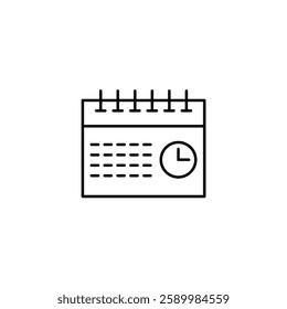 Timetable Vector line icon icons design
