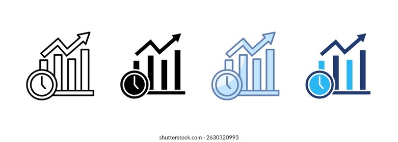 Time-to-Market Icon Set Multiple Style Collection