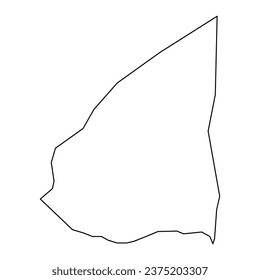 Timimoun province map, administrative division of Algeria.