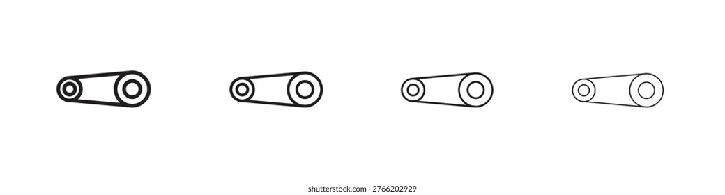 Timing belt icon. editable stroke icon for graphic project