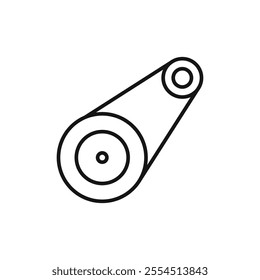 Timing belt icon Isolated flat vector in outline