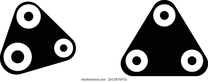 Timing belt icon set. Flat and line vector sign collection isolated on transparent background. Car engine belt, vehicle, auto, timing, automotive part symbol. Technical repair design system concept.