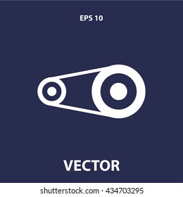 timing belt icon. timing belt sign