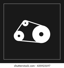 timing belt icon. timing belt sign