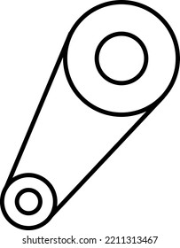 Vector de iconos de la correa de tiempo. Icono plano aislado en el fondo blanco. Archivo EPS editable..eps
