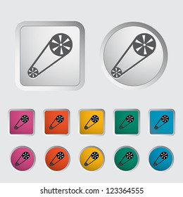 Timing belt icon. Vector illustration.