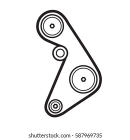 Timing belt icon, vector illustration EPS8
