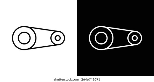 Timing belt icon vector simple element illustration editable