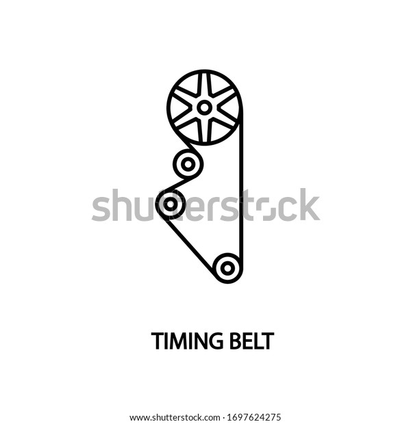 timing belt
line icon. Vector illustrations to indicate product categories in
the online auto parts store. Car
repair.