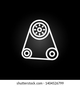 timing belt neon icon. Elements of motor sports set. Simple icon for websites, web design, mobile app, info graphics