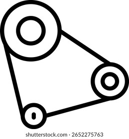 Diseño de icono de línea de Vector de correa de tiempo