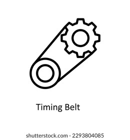 Timing Belt  Vector  outline Icons. Simple stock illustration stock