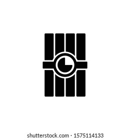 Timing bomb icon in trendy flat style isolated on white background. Symbol for your web site design, logo, app, UI. Vector illustration, EPS