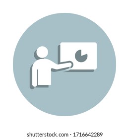 Timing of the campaign badge icon. Simple glyph, flat vector of seo and development icons for ui and ux, website or mobile application